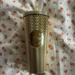 Starbucks Metallic Gold Studded Tumbler